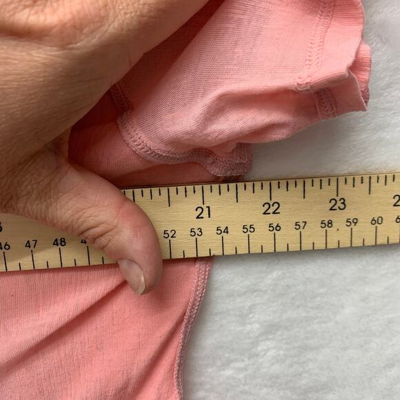 Lululemon Womens Large Light Pink Scoop Neck Burnout Tee Unmarked Size - Picture 7 of 7